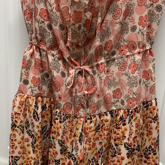 Anna Sui Foxglove Mixed Print Dress - Picture 6 of 8